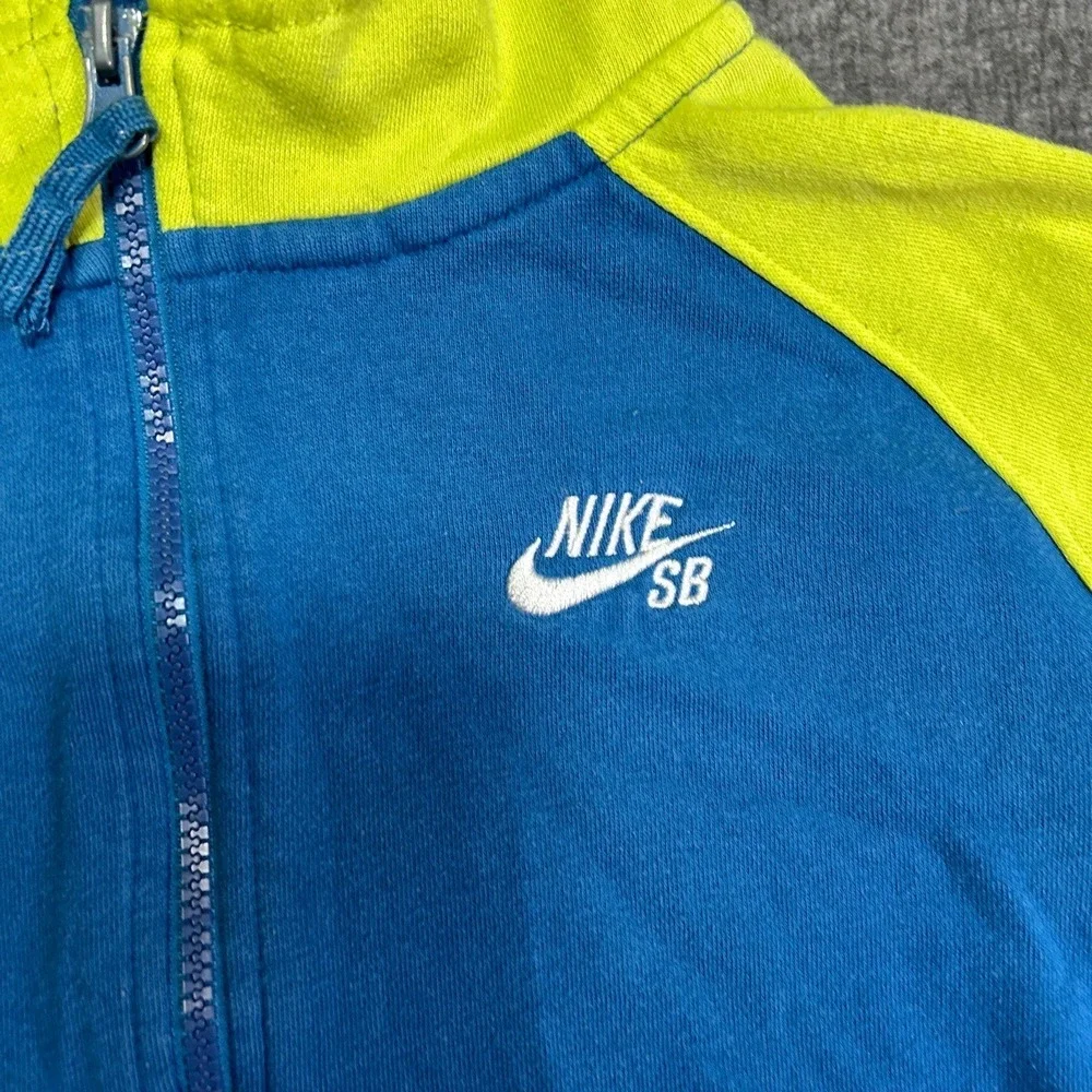 Nike SB Jacket Boys XL‎ Hoodie Green Blue Skateboarding Colorblock Casual
